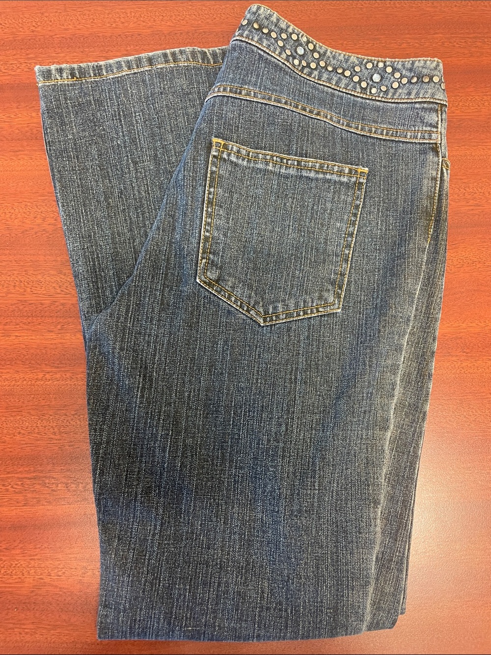 Morrissey Y? Women's Dark Blue Studded-Waist Jeans